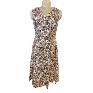 Isabella Bird Midi Dress V-Neck Front Tie Sz. 14